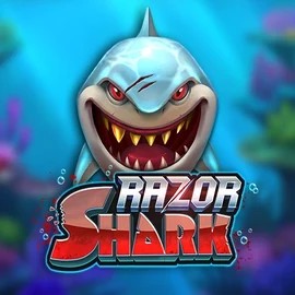 Razor Shark logo by Push Gaming at Paradise Play Casino